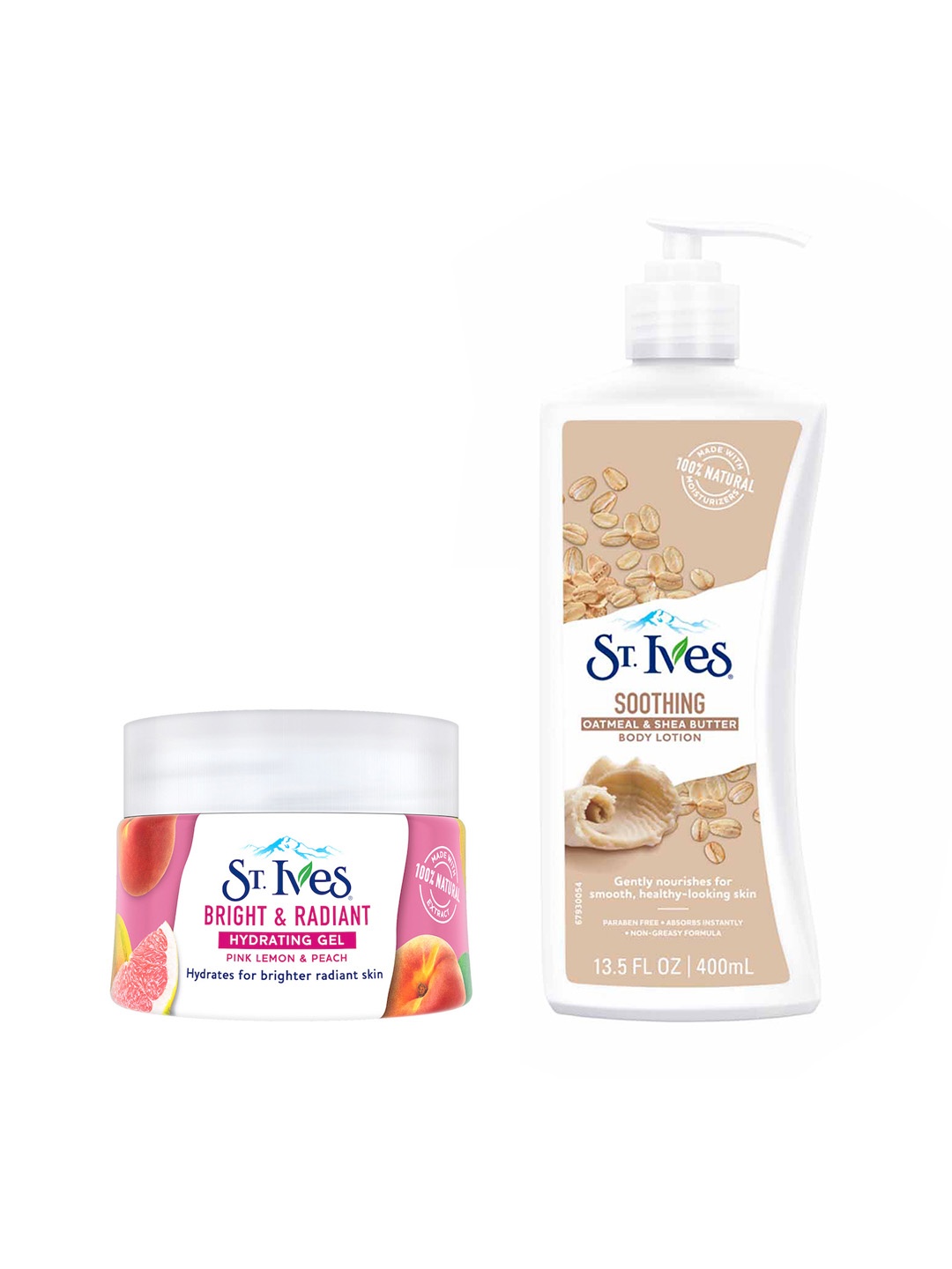 

St. Ives Pink Lemon & Peach Gel 45 g + Soothing Oatmeal & Shea Butter Body Lotion 400 ml