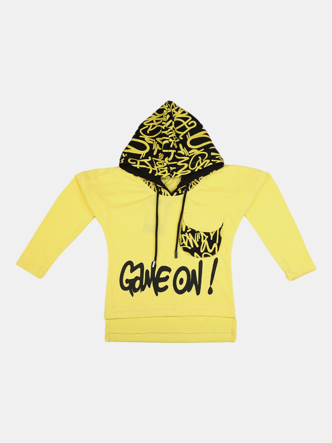 

V-Mart Girls Yellow Typography Printed T-shirt