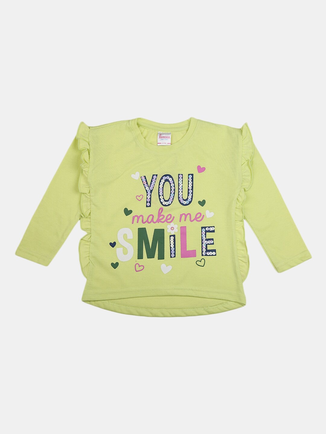 

V-Mart Girls Green Typography Printed T-shirt