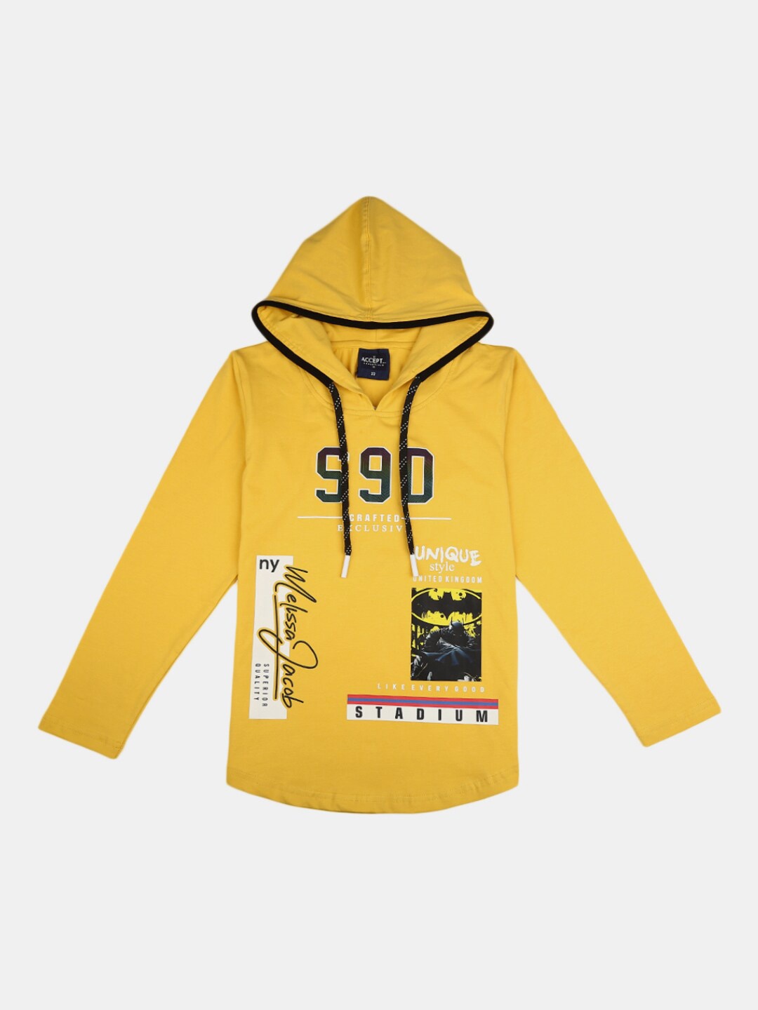 

V-Mart Boys Yellow Typography Printed T-shirt