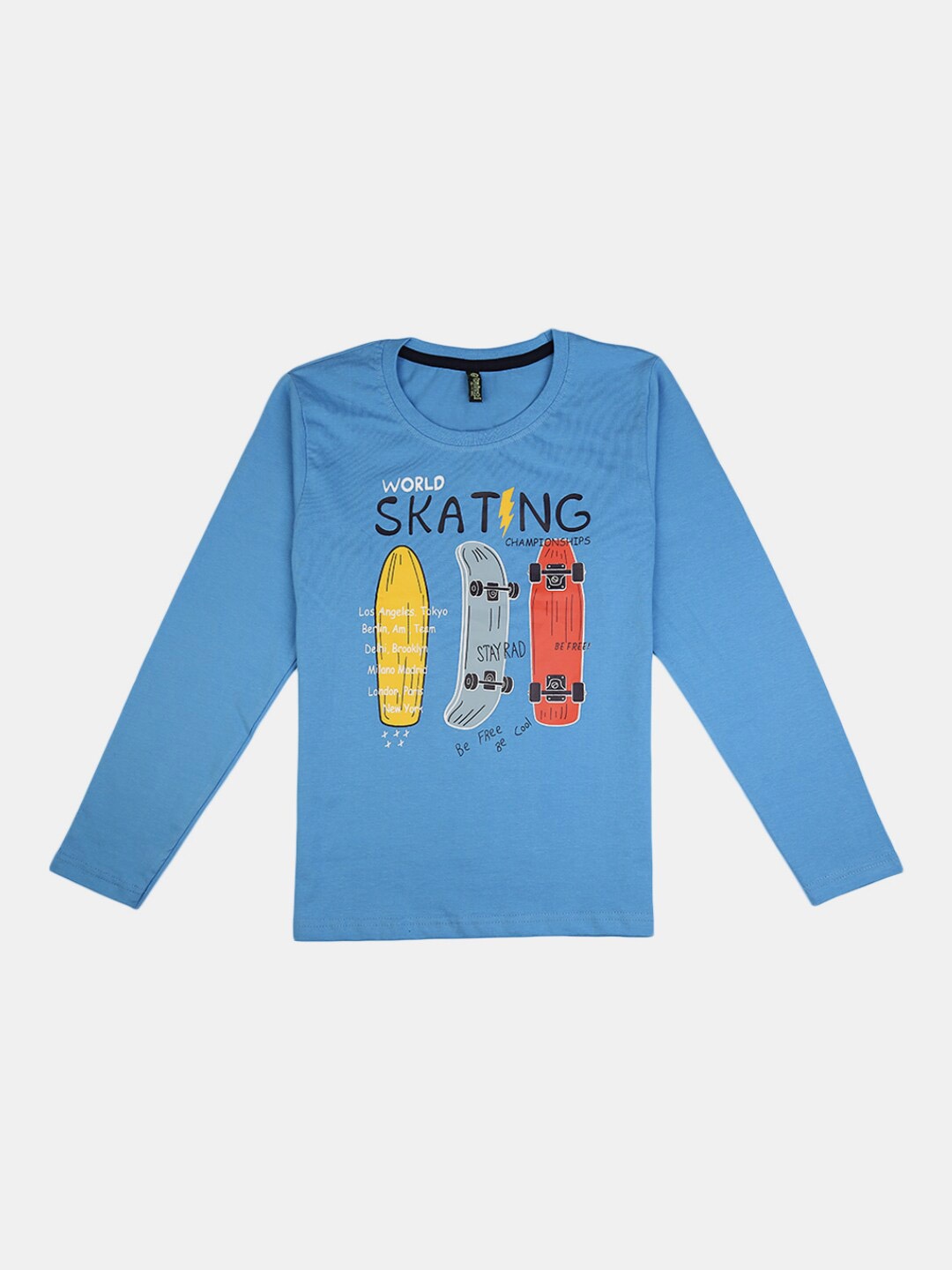 

V-Mart Boys Blue Typography Printed T-shirt