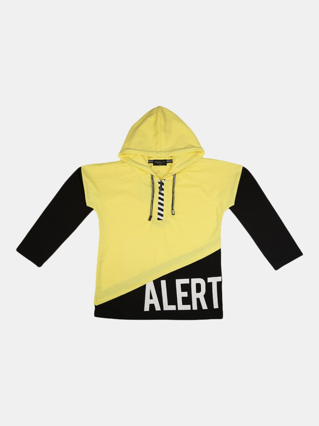 

V-Mart Girls Yellow & Black Typography Printed T-shirt