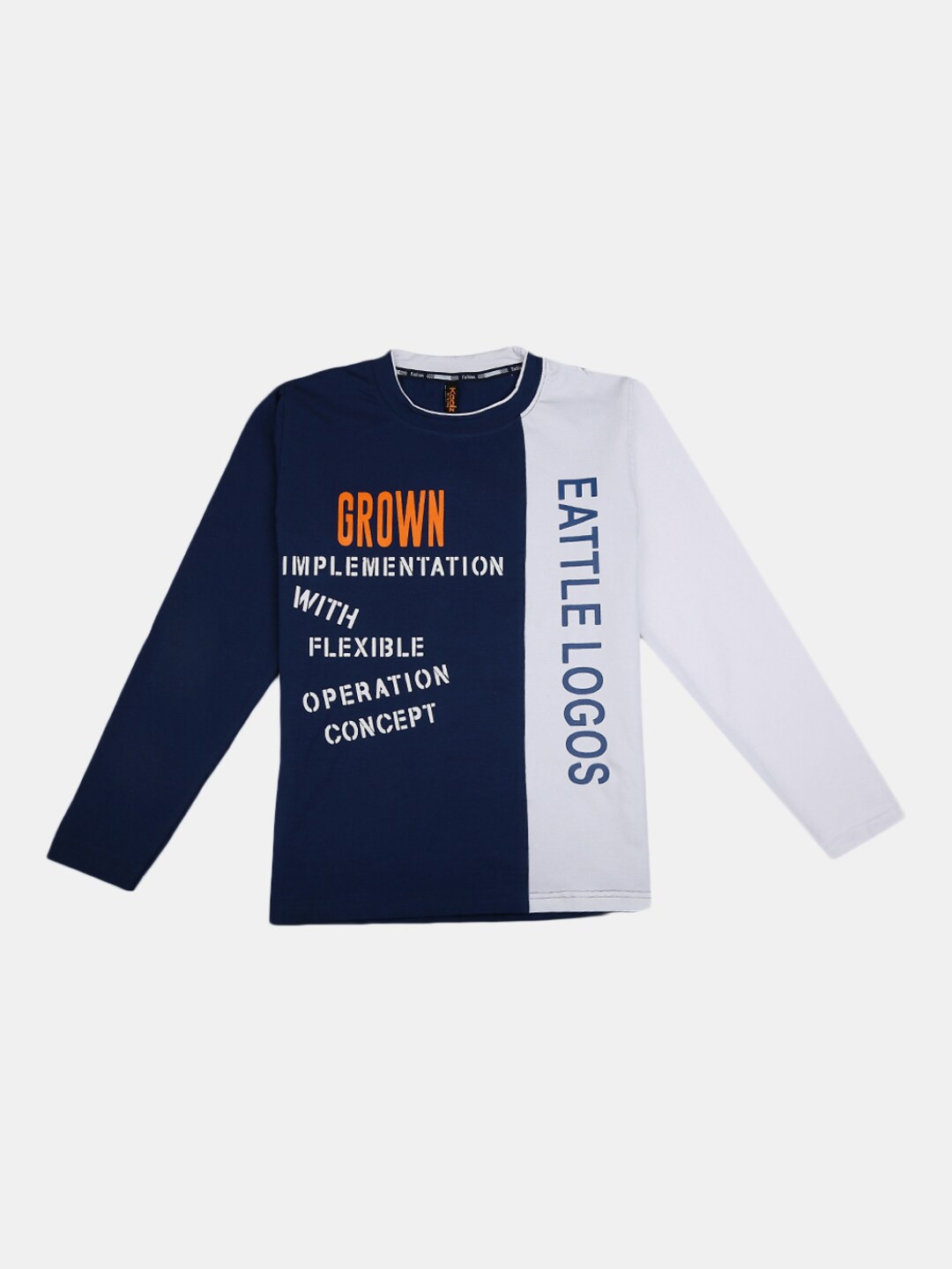 

V-Mart Boys Navy Blue & White Typography Printed T-shirt