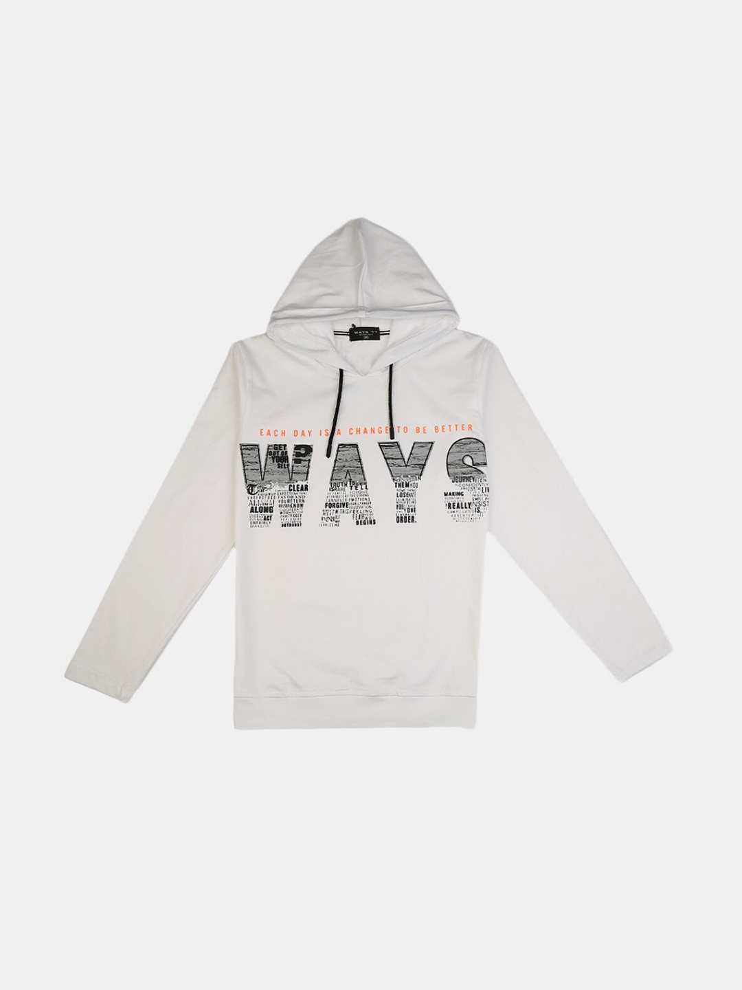 

V-Mart Boys White Typography Printed T-shirt