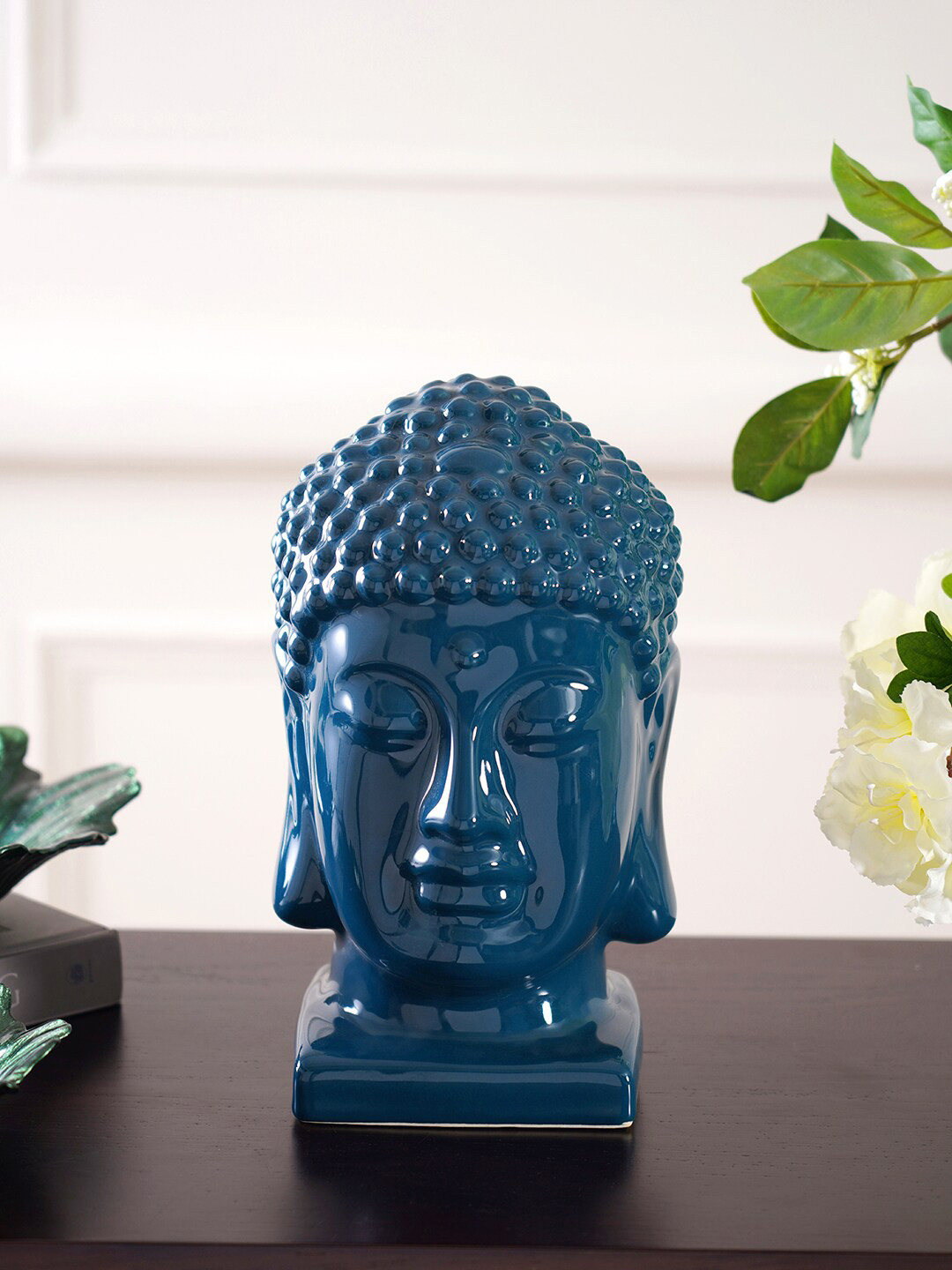 

Pure Home and Living Blue Solid Buddha Showpiece