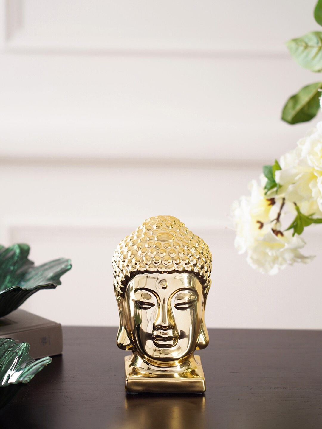 

Pure Home and Living Gold-Toned Textured Gautam Buddha Showpiece