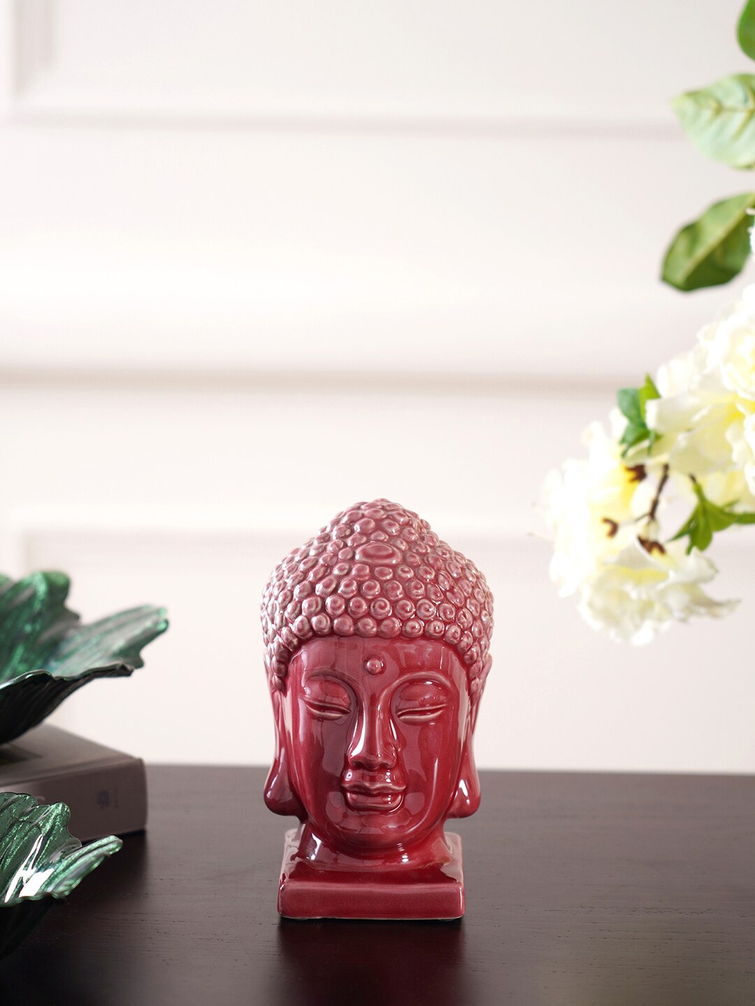 

Pure Home and Living Red Textured Gautam Buddha Showpiece