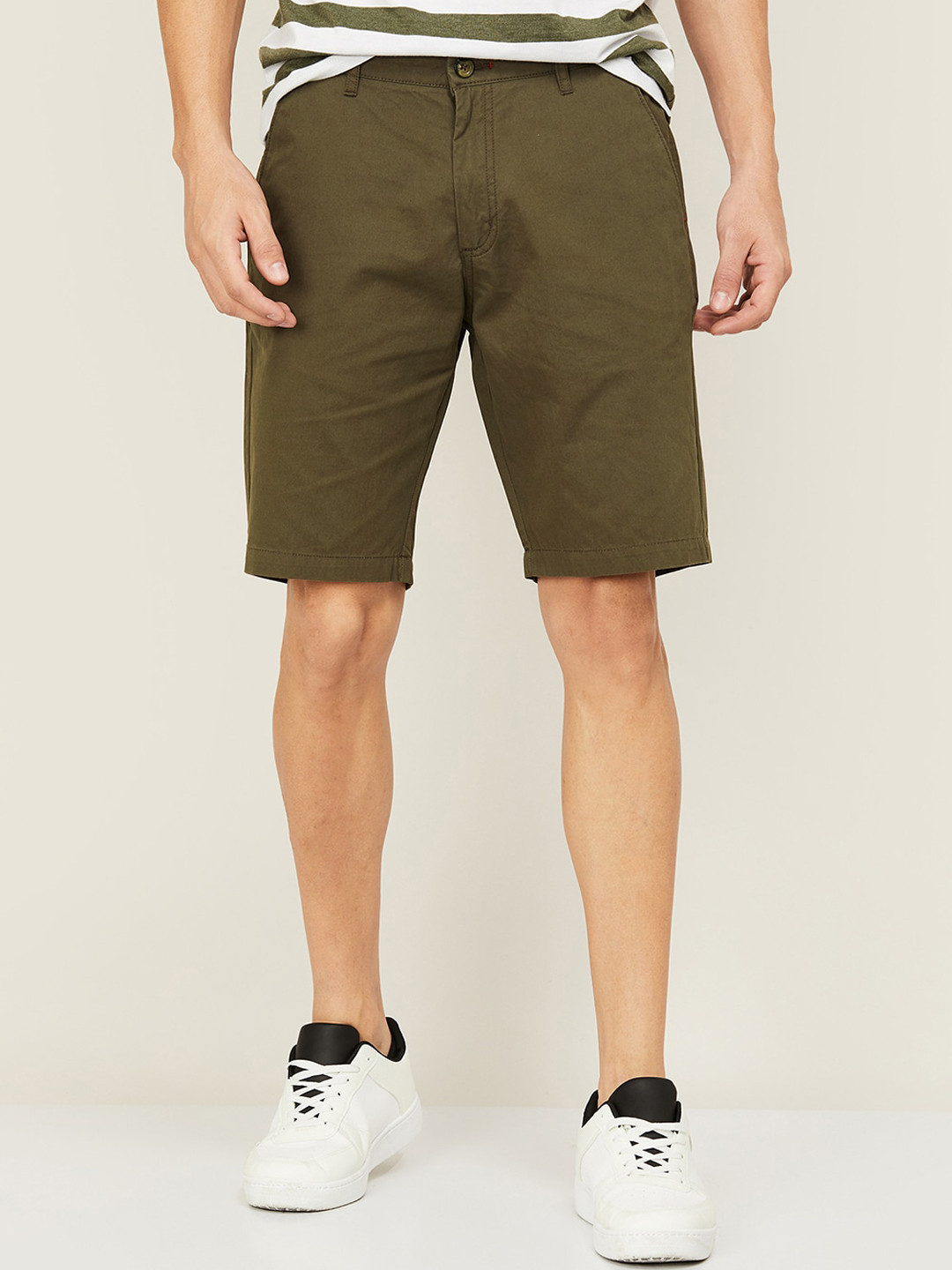 

Fame Forever by Lifestyle Men Solid Pure Cotton Shorts, Olive