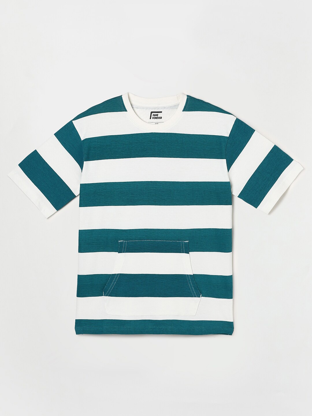 

Fame Forever by Lifestyle Boys Blue & White Striped Pure Cotton T-shirt