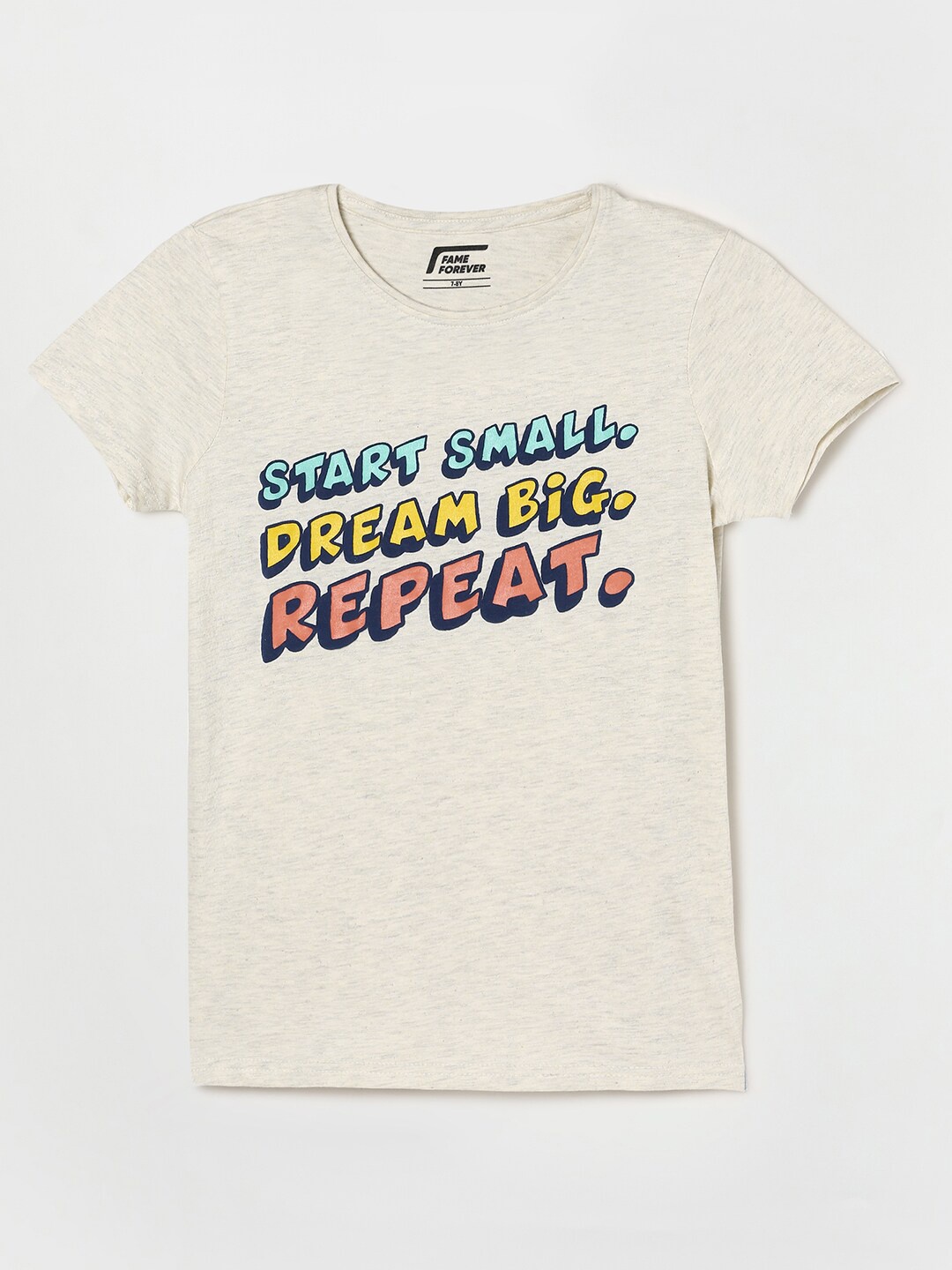 

Fame Forever by Lifestyle Girls Beige Printed Cotton T-shirt