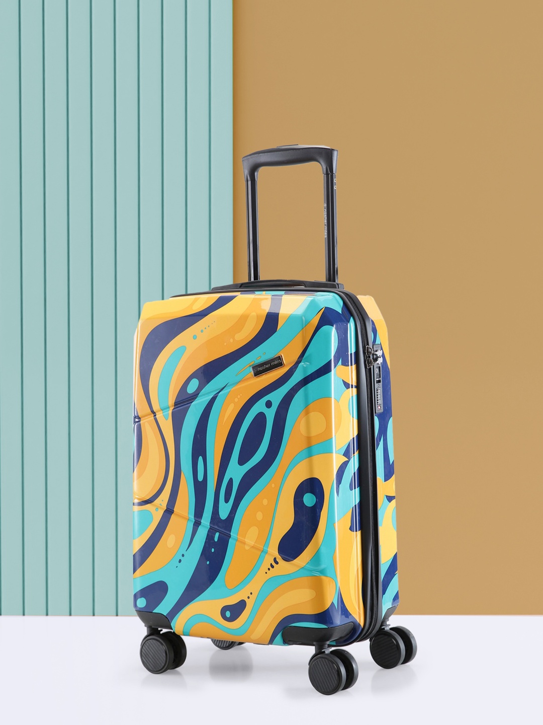 

Nasher Miles Manali Printed Hard-Sided Trolley Bag, Yellow