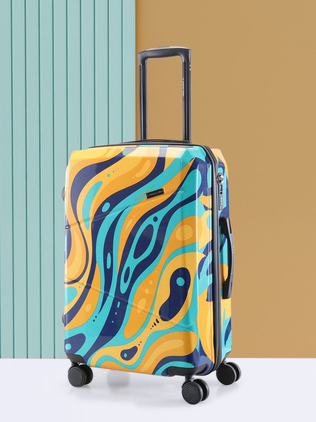 

Nasher Miles Manali Printed Hard-Sided Trolley Bag- 65 cm, Yellow