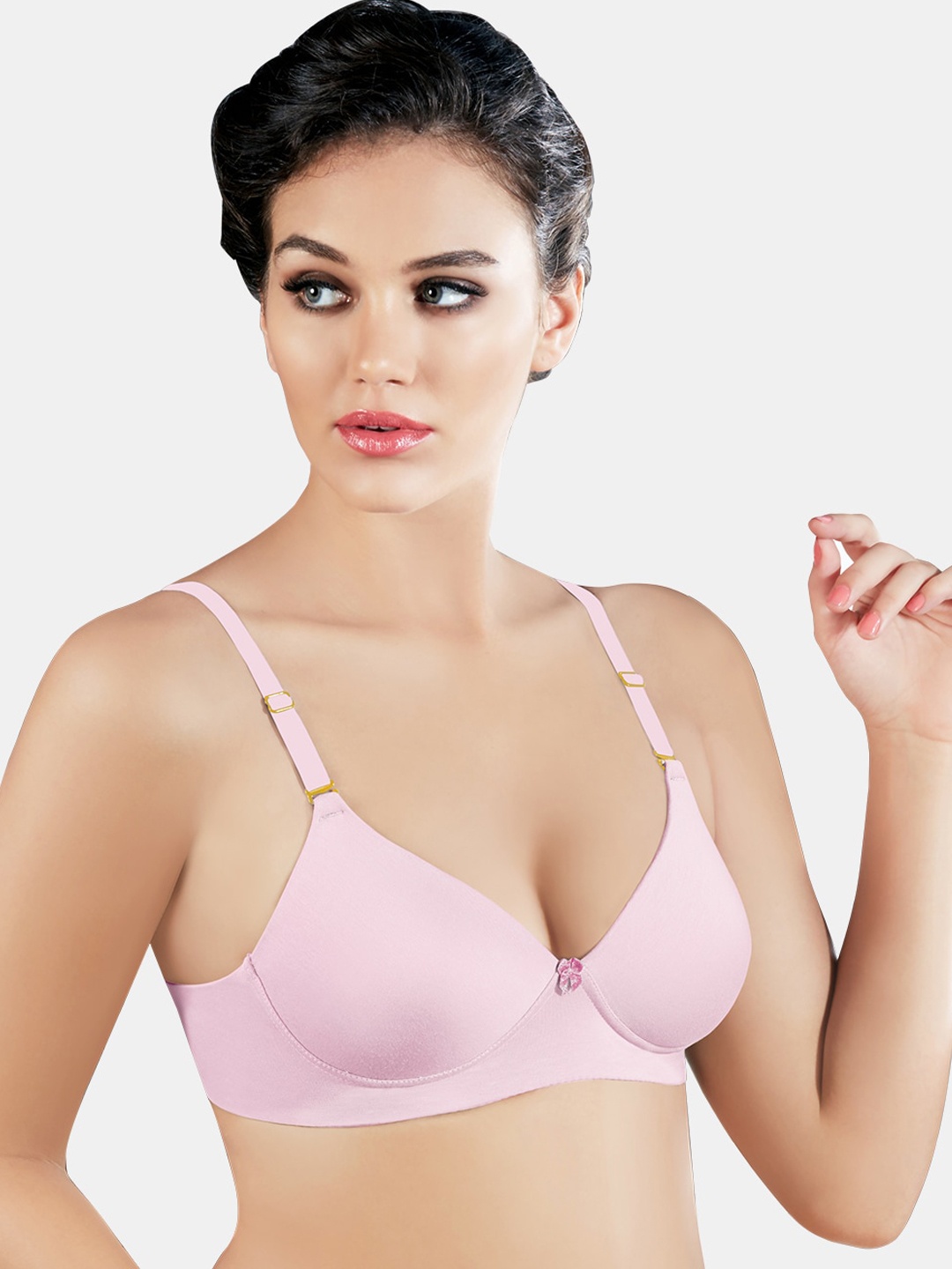 

Dazzle Women Non-Wired Lightly Padded T-Shirt Bra, Pink