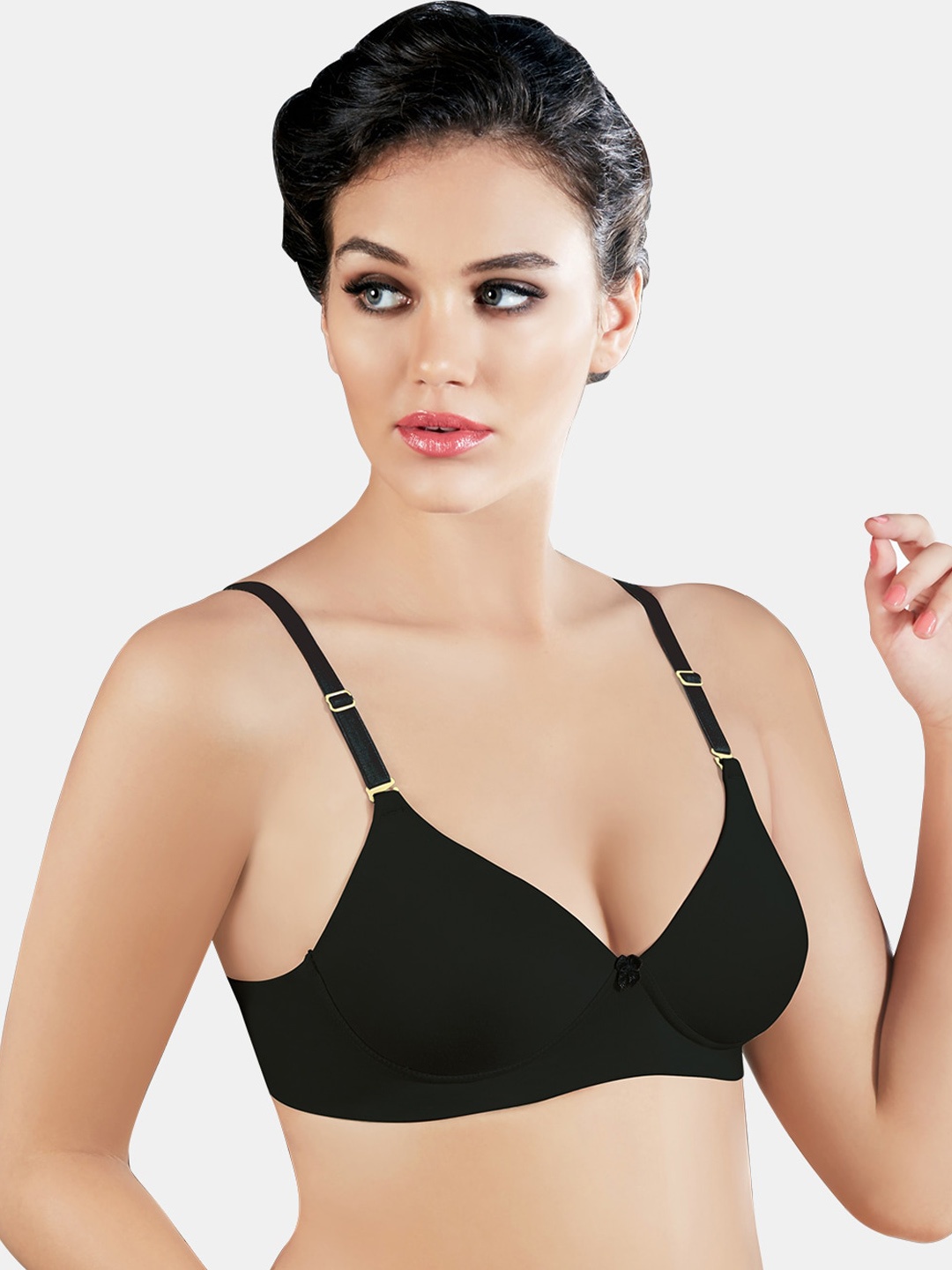 

Dazzle Women Non-Wired Lightly Padded T-Shirt Bra, Black