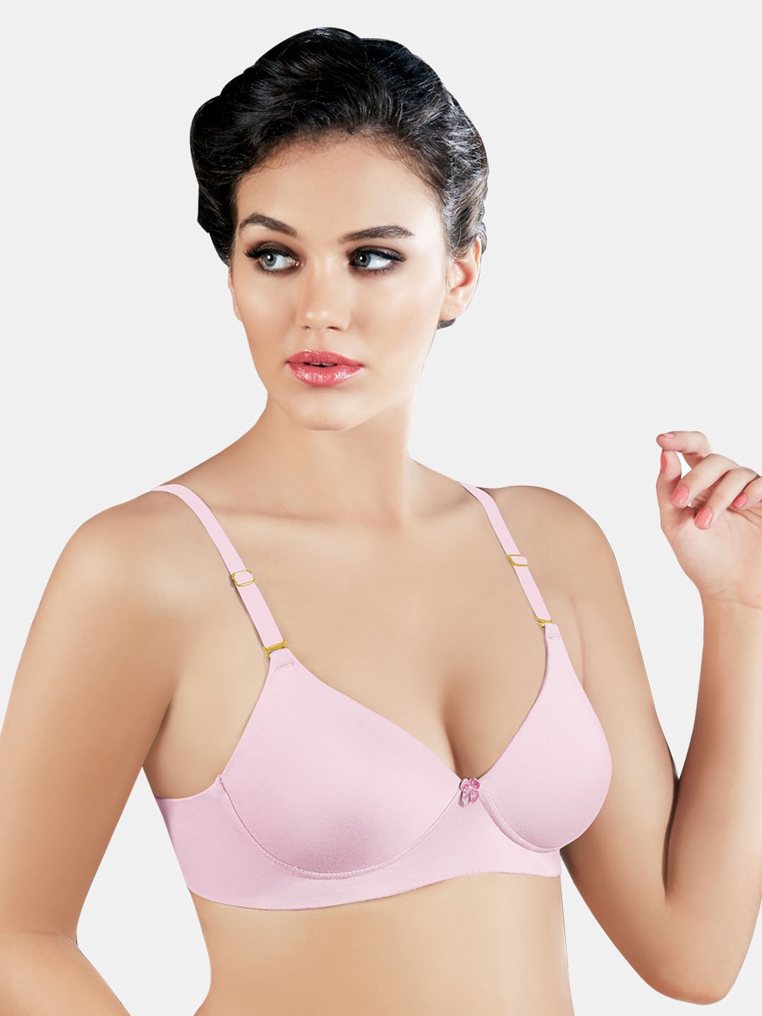 

Dazzle Women Non-Wired Lightly Padded T-Shirt Bra, Pink