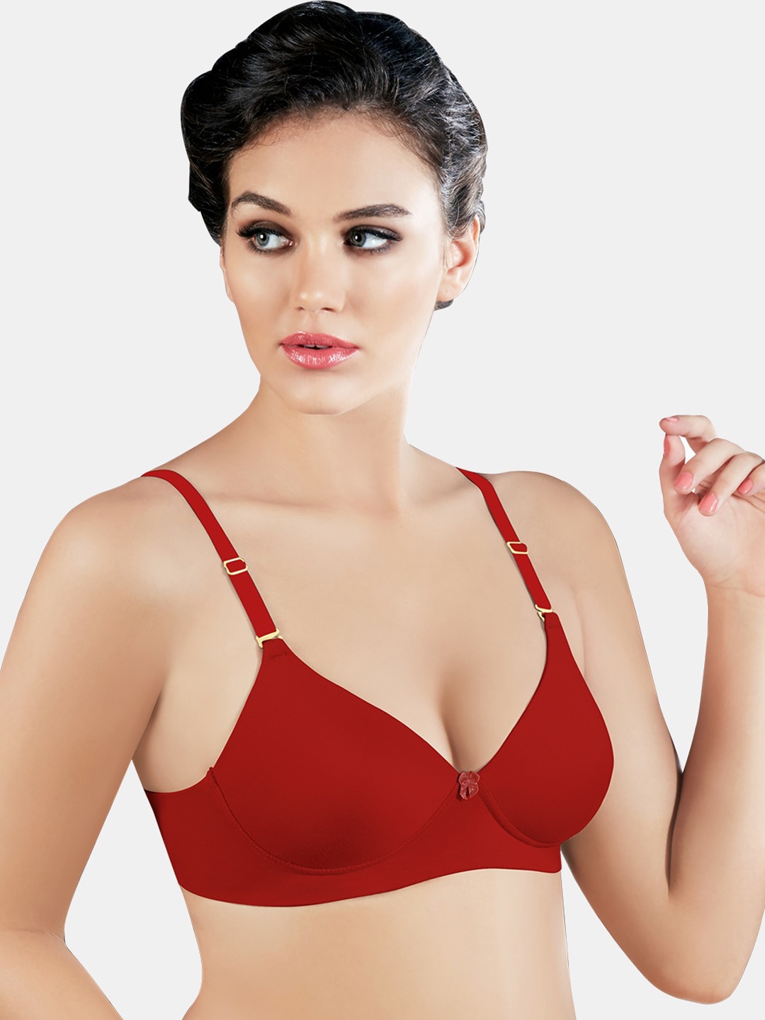

Dazzle Women Non-Wired Lightly Padded T-Shirt Bra, Rust