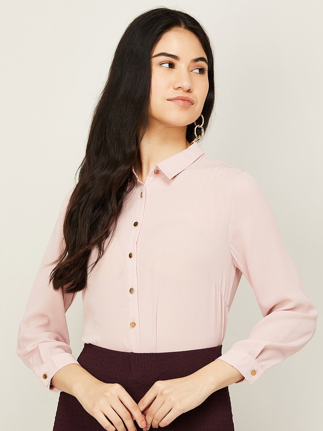 

CODE by Lifestyle Pink Shirt Style Top