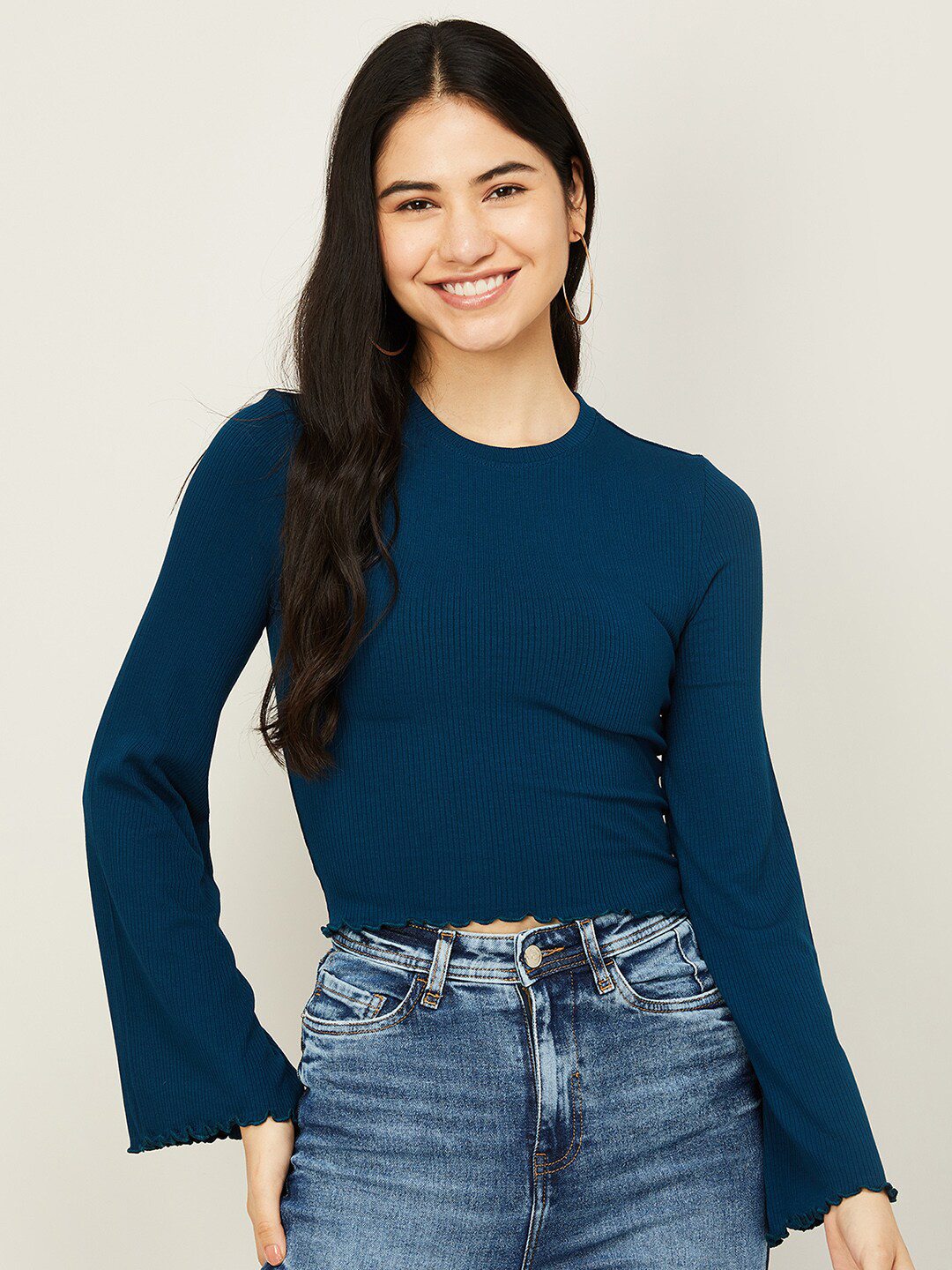 

Ginger by Lifestyle Blue Crop Top