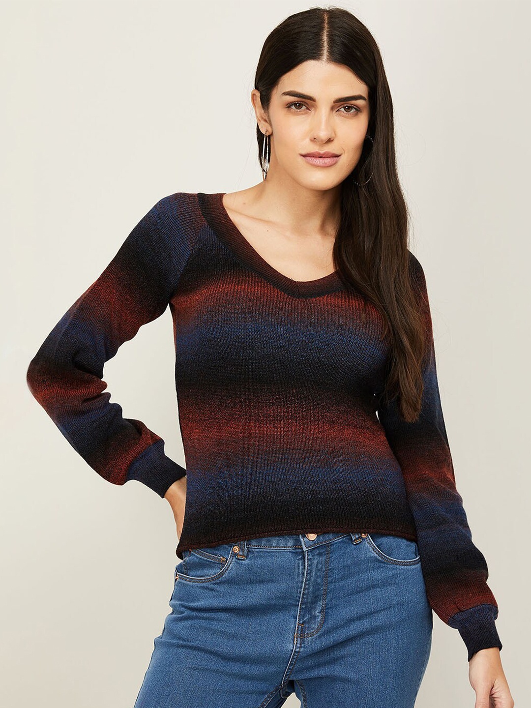 

Ginger by Lifestyle Multicoloured Striped Top, Multi