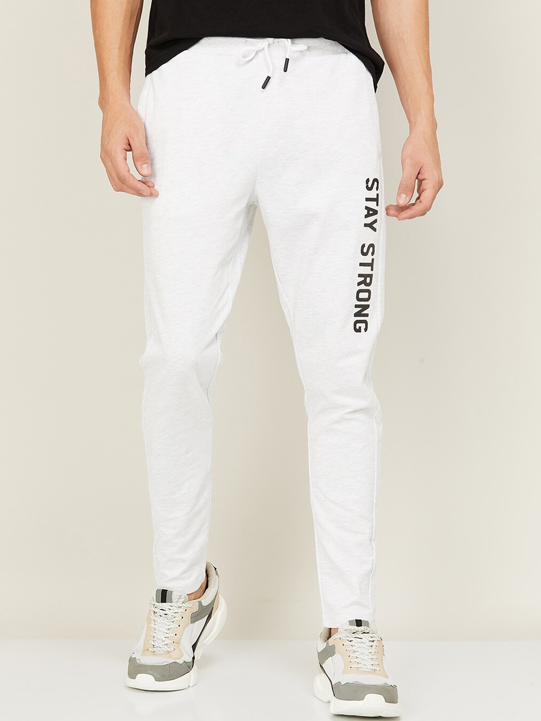 

Fame Forever by Lifestyle Men Grey Typography Printed Cotton Track Pants