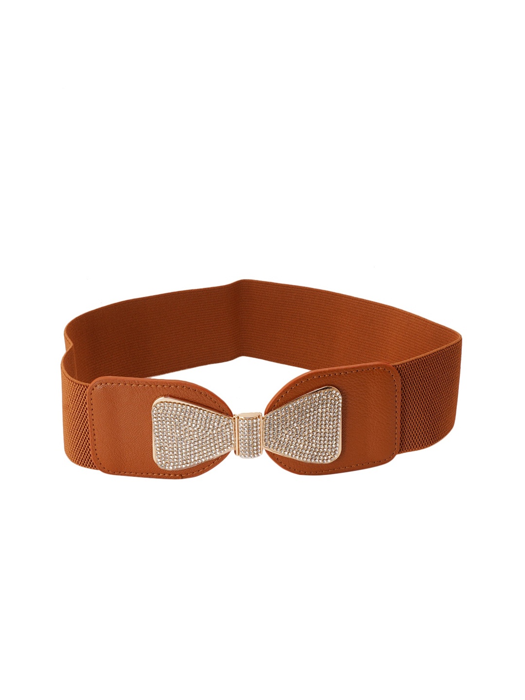 Style Shoes Women Brown Embellished Belt