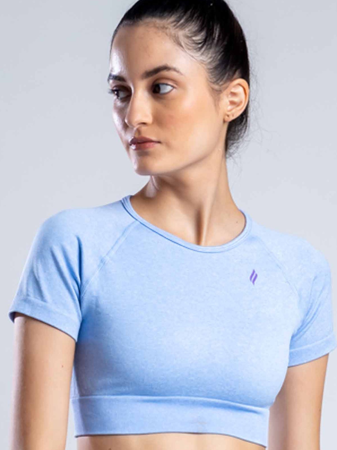 

SKNZ Women Blue Crop T-shirt