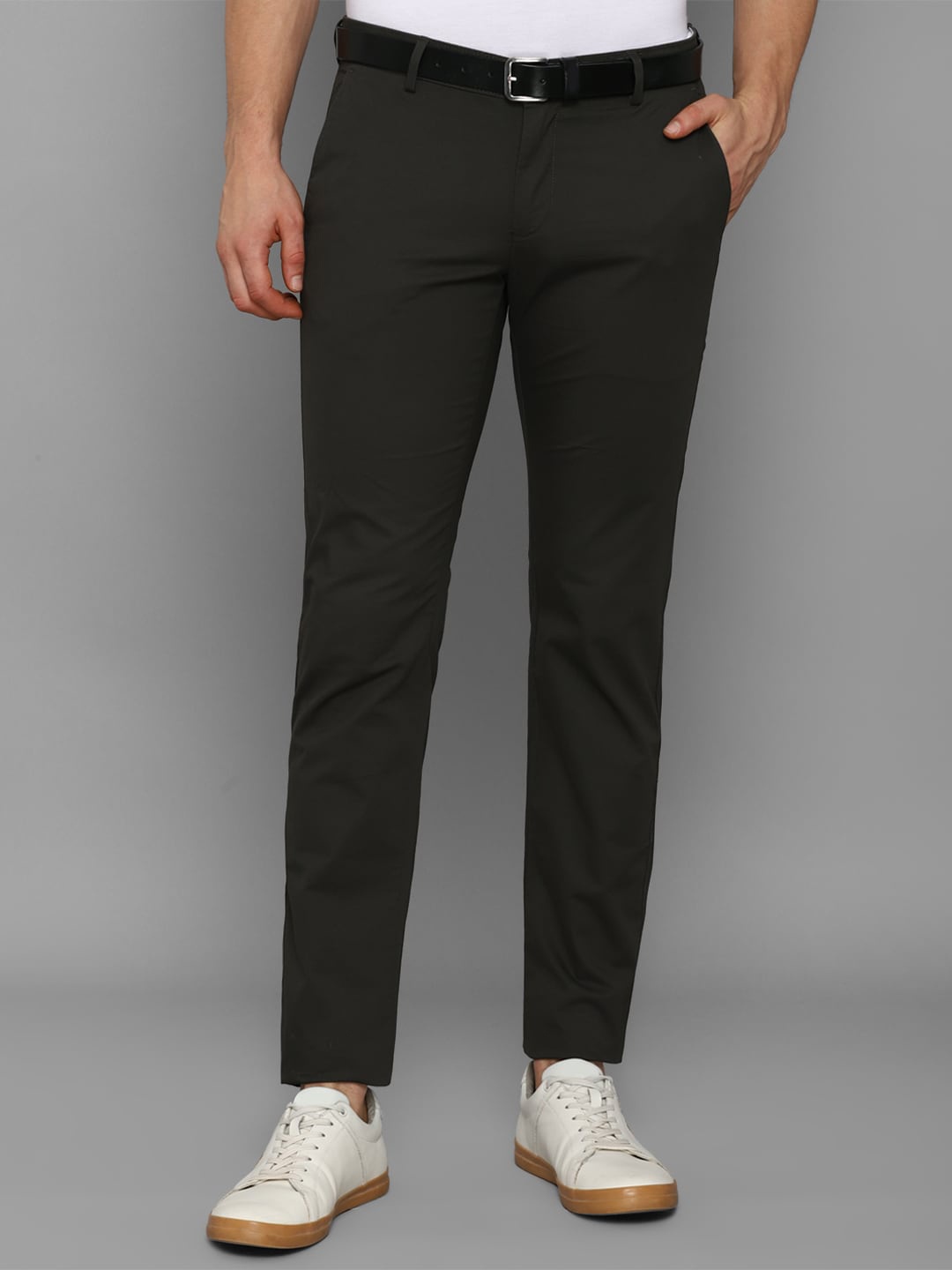 

Allen Solly Men Charcoal Grey Slim Fit Trouser