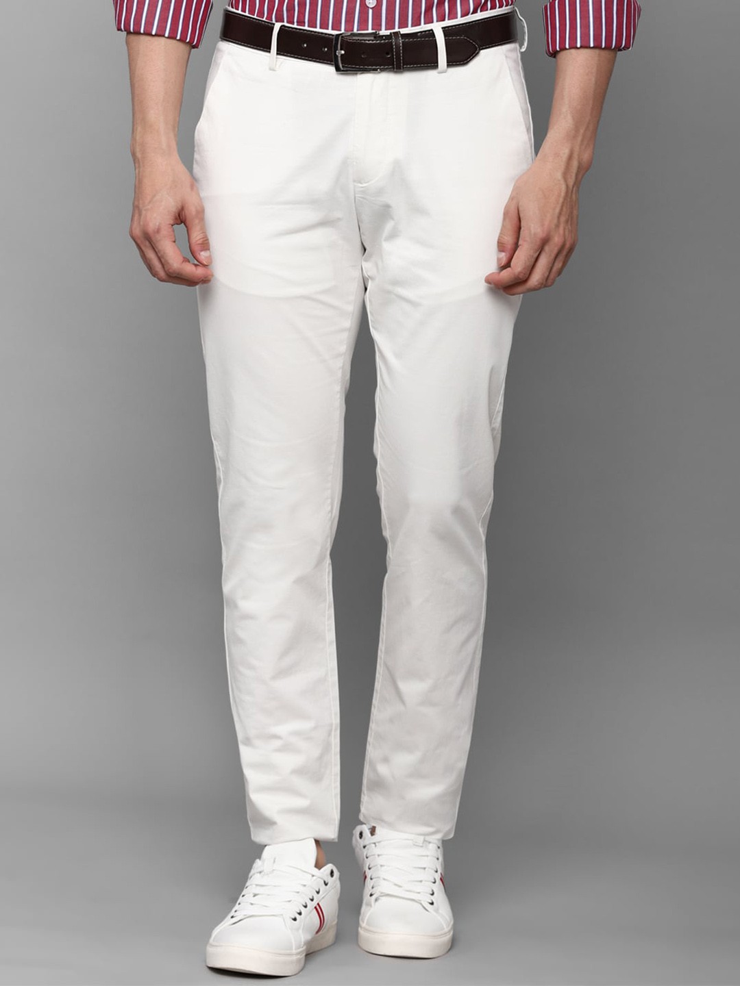

Allen Solly Men White Slim Fit Trouser