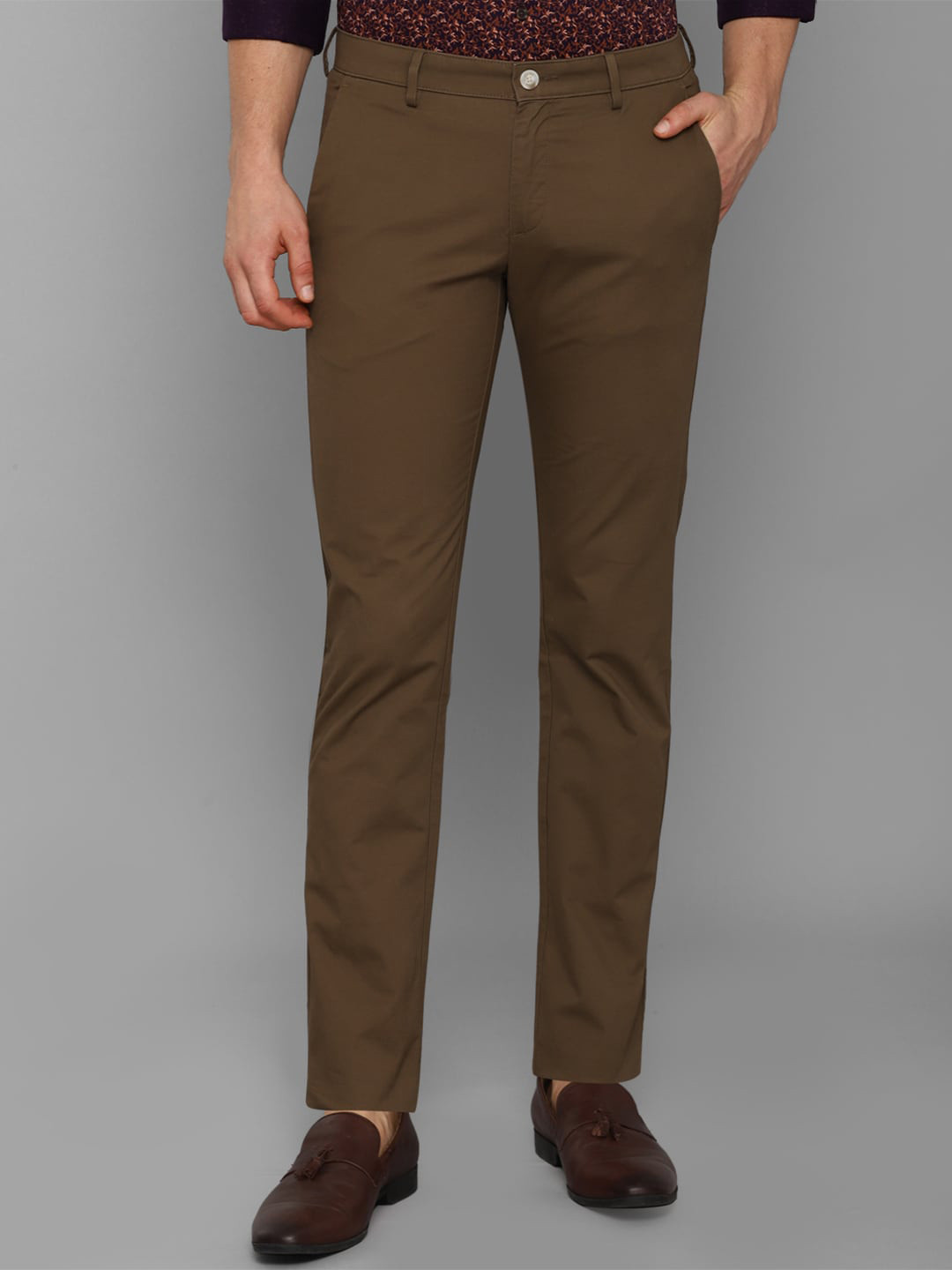 

Allen Solly Men Brown Slim Fit Trousers