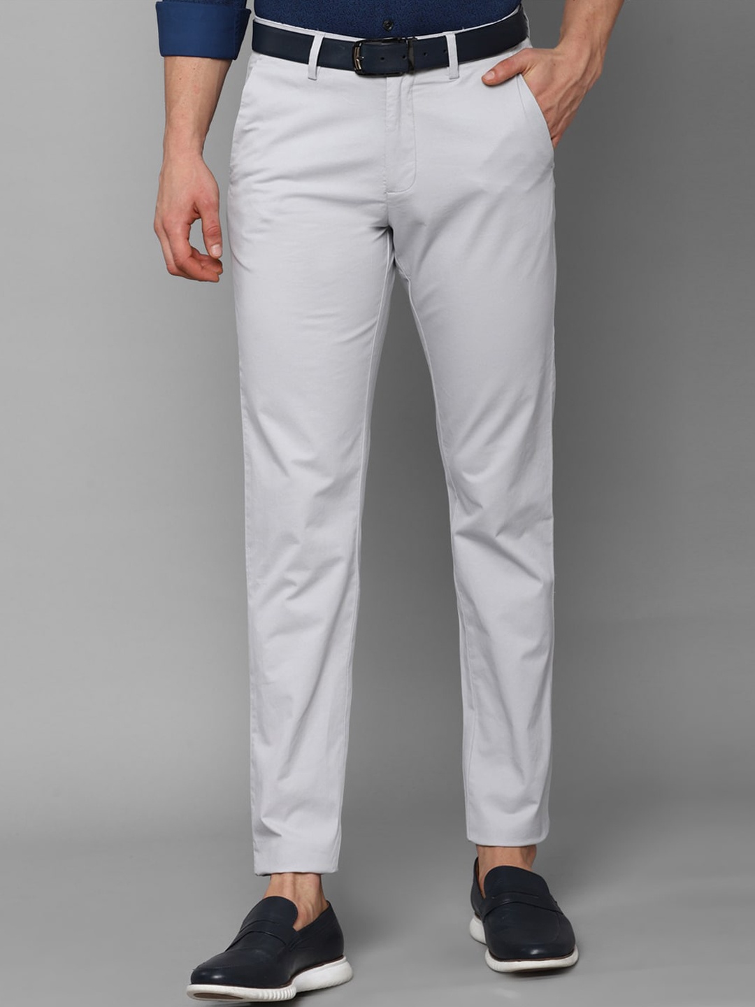 

Allen Solly Men Grey Slim Fit Trousers