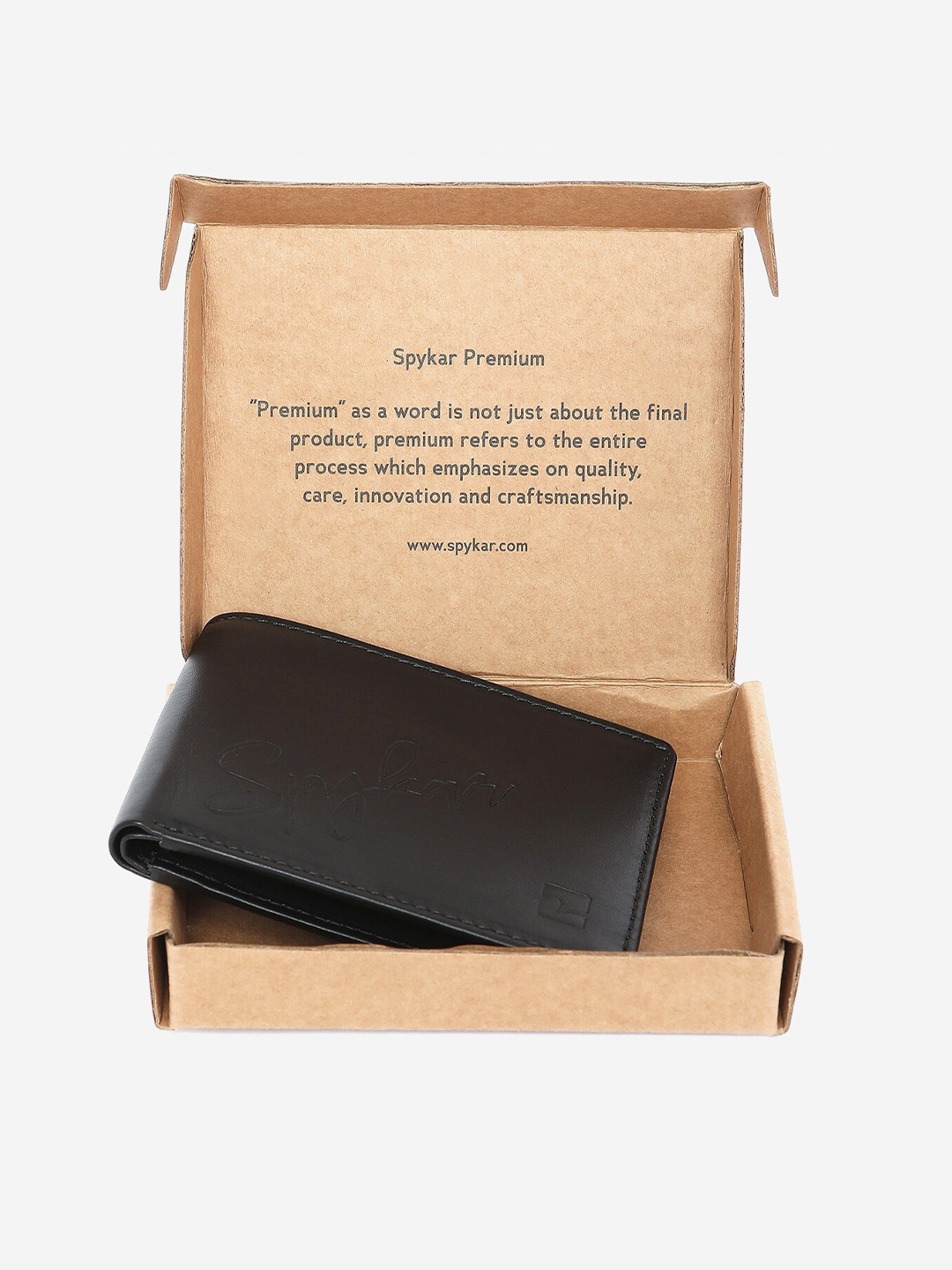 

SPYKAR Men Leather Two Fold Wallet, Black