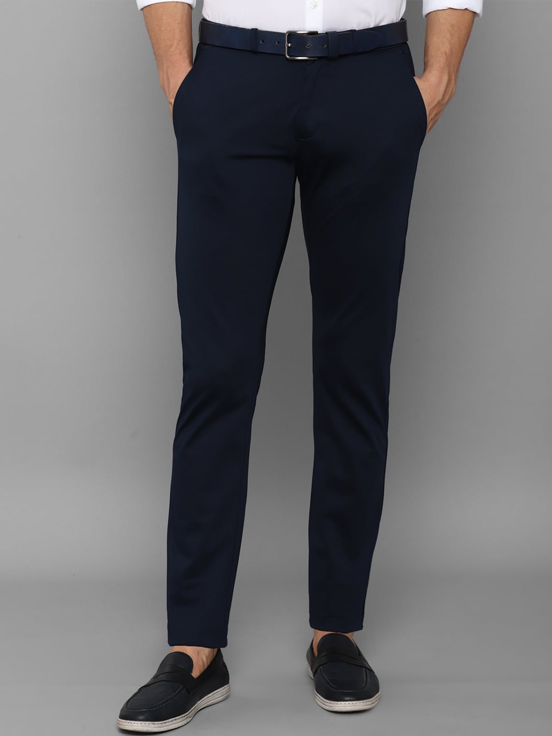 

Allen Solly Men Navy Blue Slim Fit Trousers