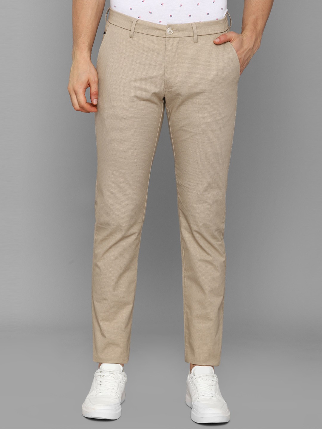 

Allen Solly Men Khaki Slim Fit Casual Trousers