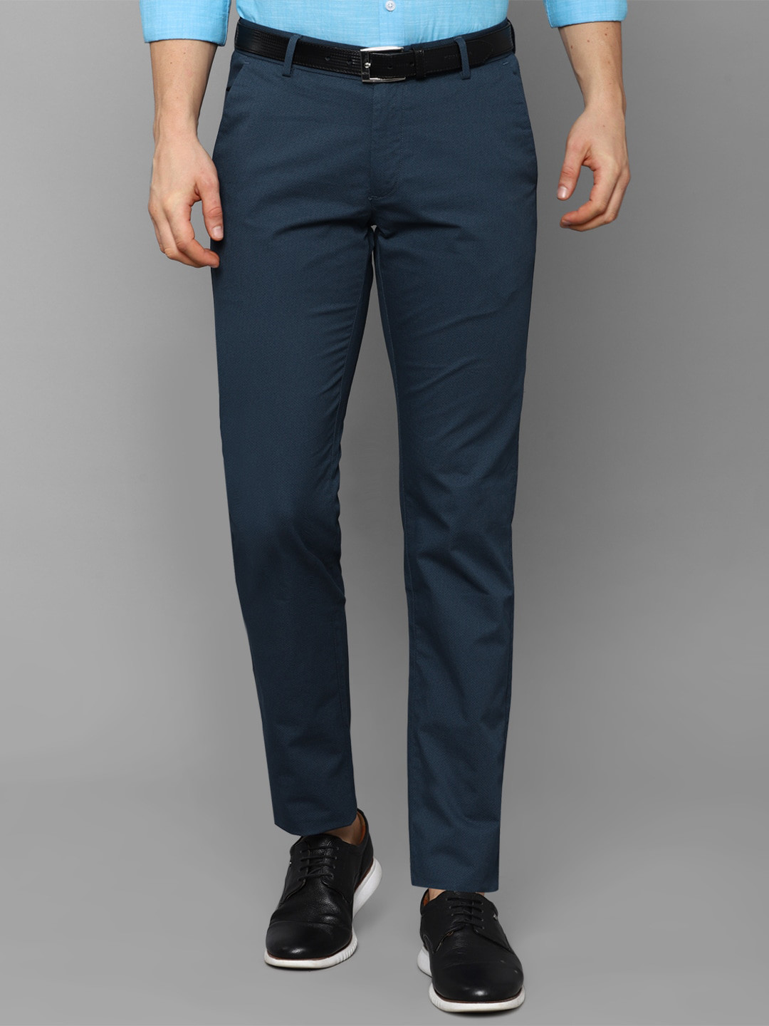 

Allen Solly Men Navy Blue Casual Slim Fit Trousers