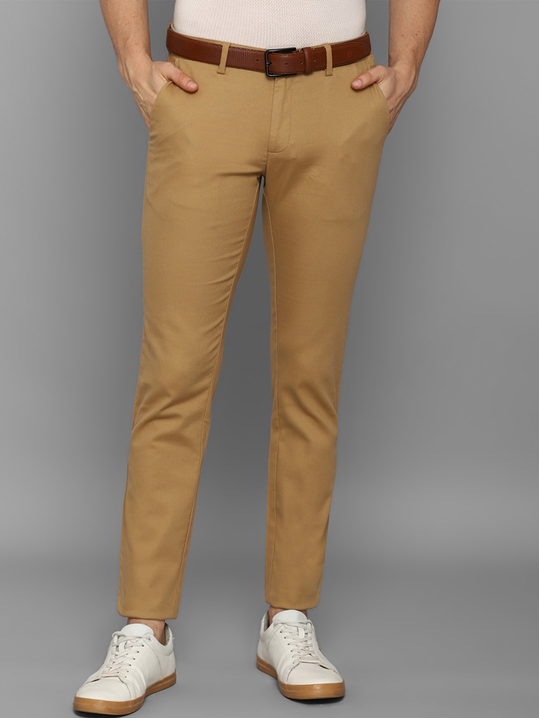 

Allen Solly Men Khaki Slim Fit Casual Chinos Trousers