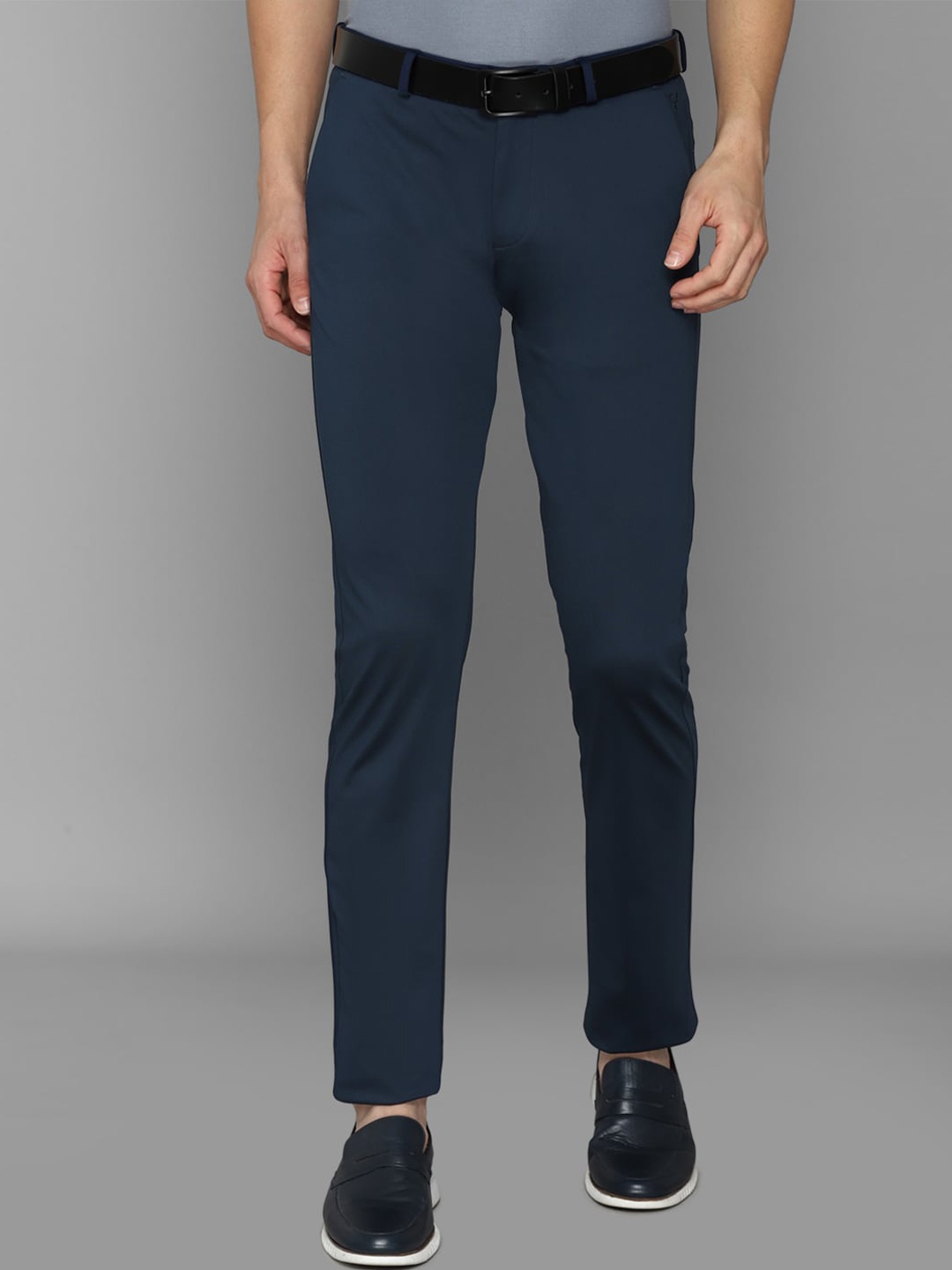

Allen Solly Men Navy Blue Slim Fit Trousers