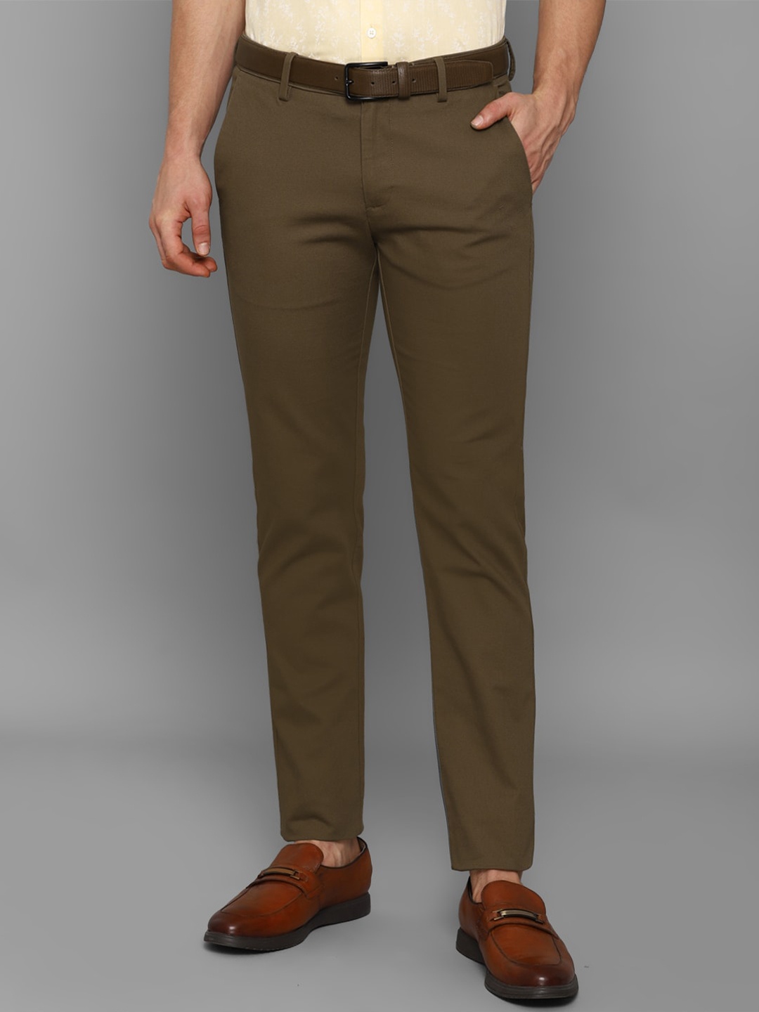 

Allen Solly Men Brown Slim Fit Trousers