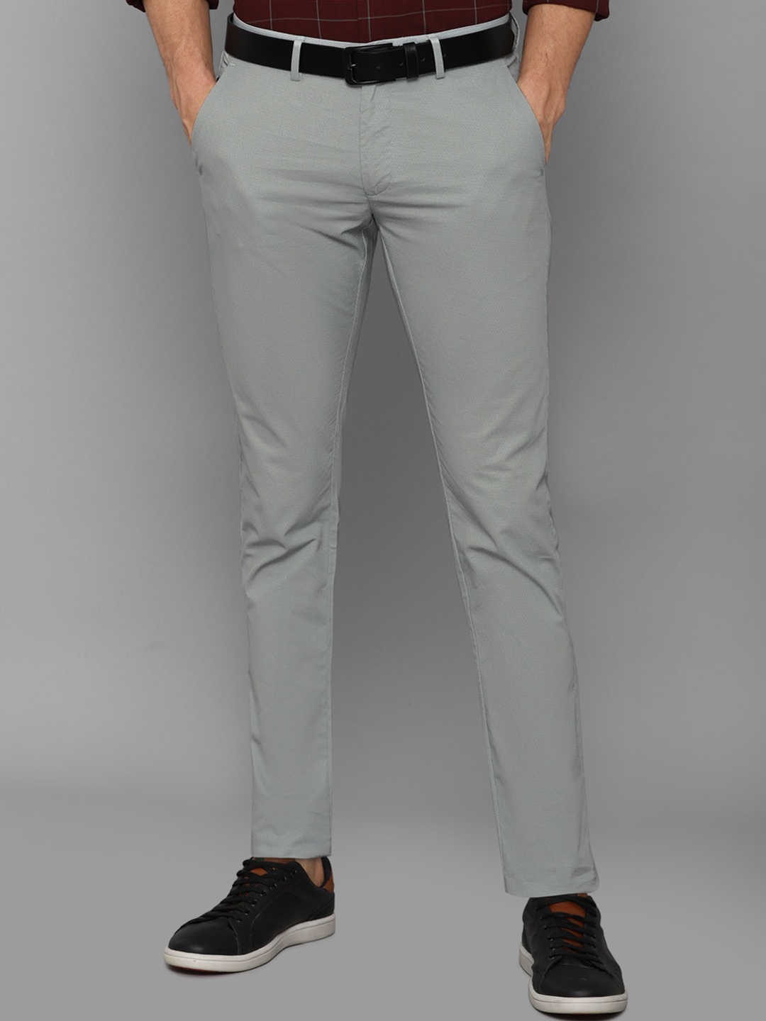 

Allen Solly Men Grey Slim Fit Trousers