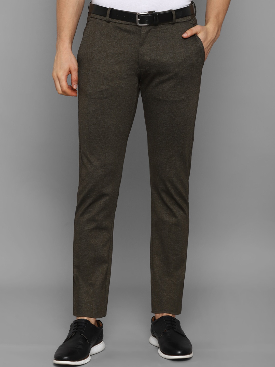 

Allen Solly Men Brown Slim Fit Trousers