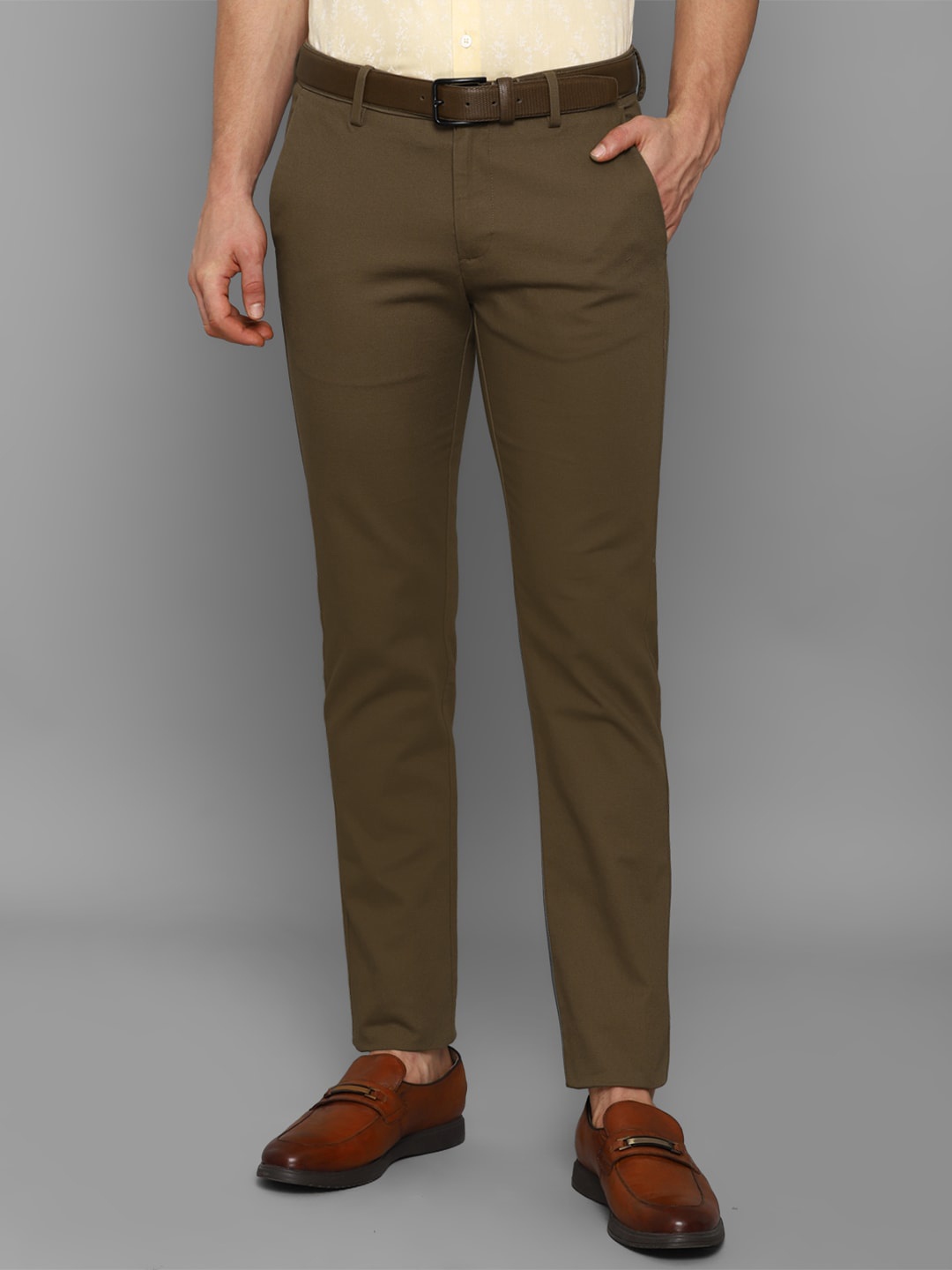 Allen Solly Men Brown Slim Fit Trousers