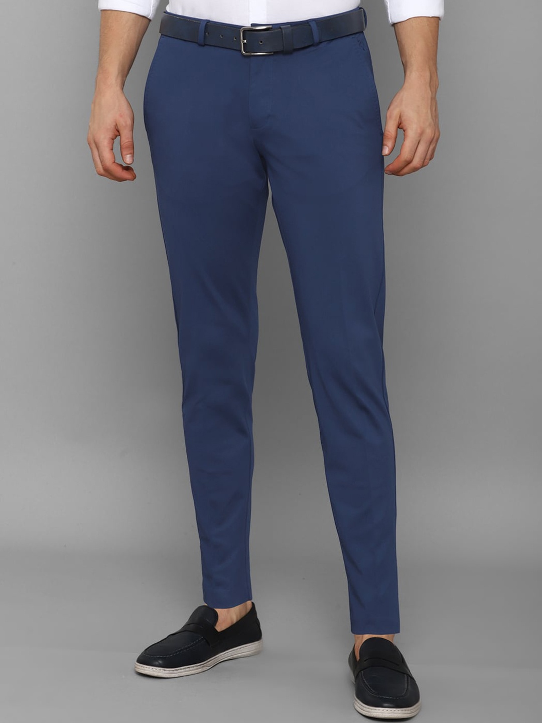 

Allen Solly Men Navy Blue Slim Fit Trousers