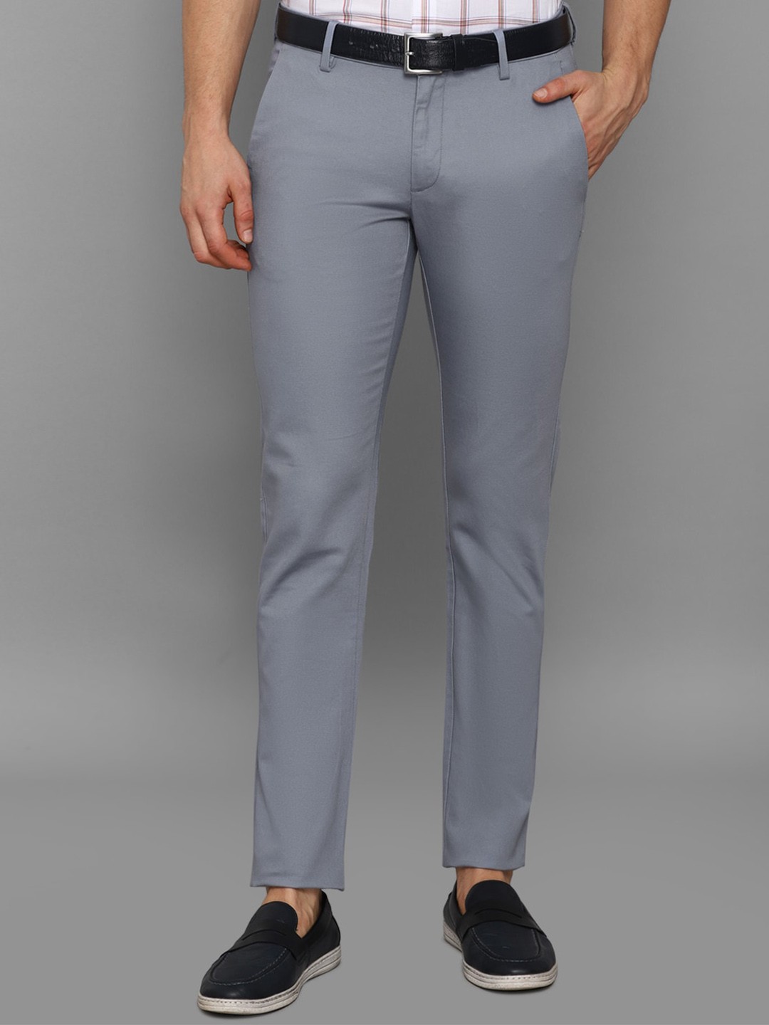 

Allen Solly Men Grey Slim Fit Trousers