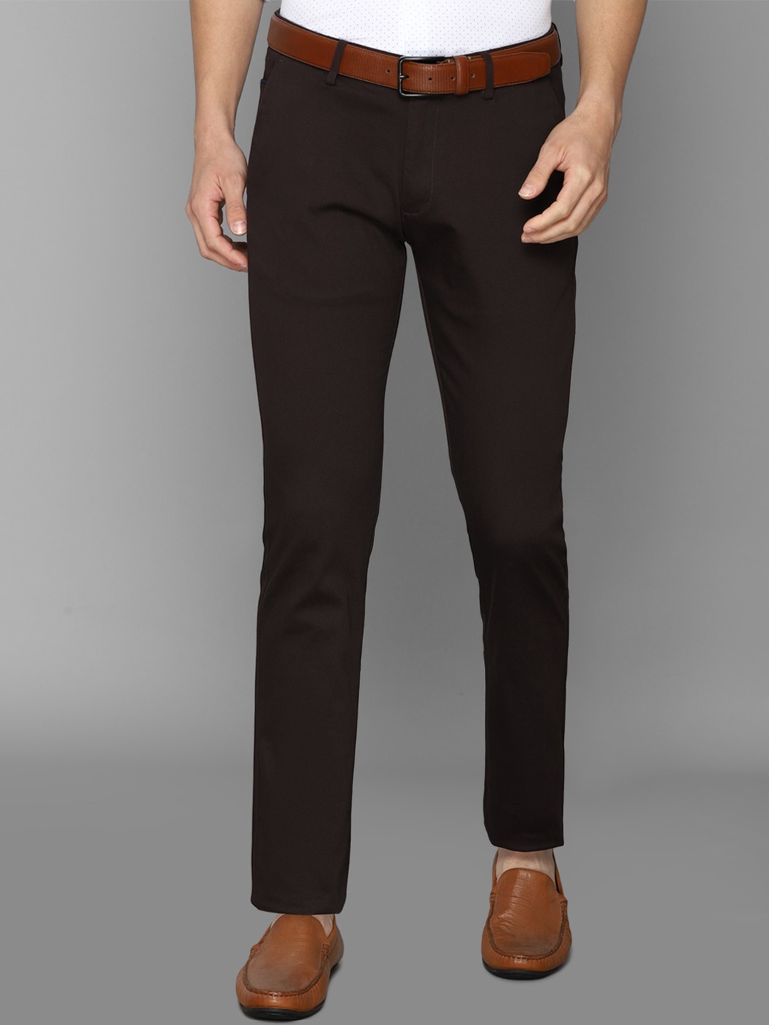 

Allen Solly Men Brown Slim Fit Trousers