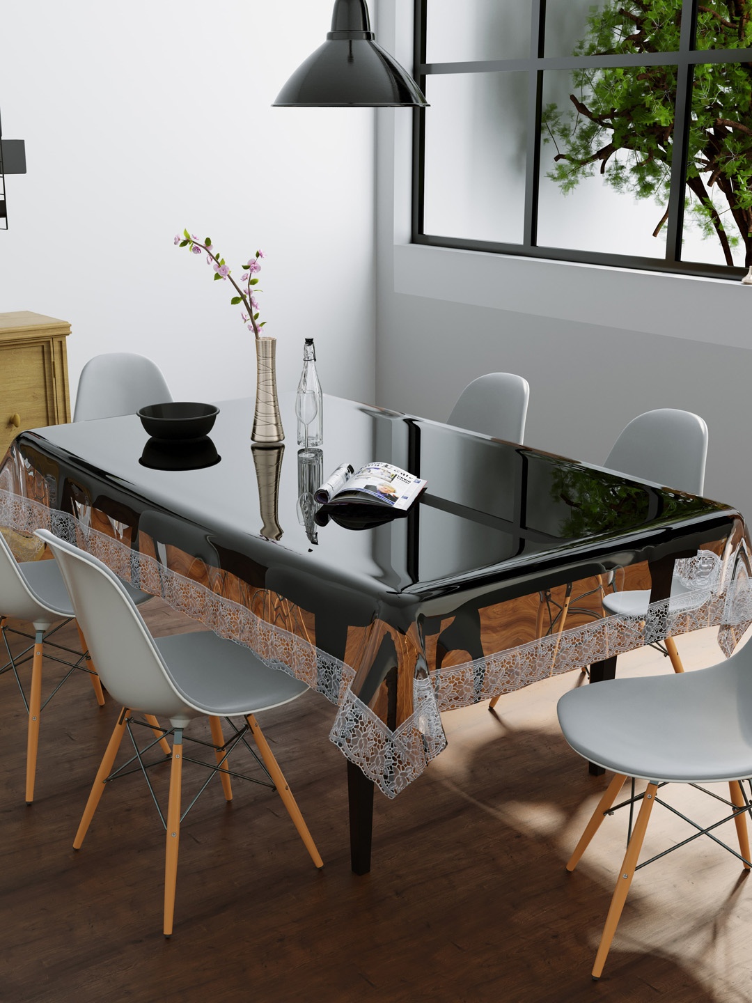 

Clasiko Silver Transparent 8-Seater Anti Slip Table Covers