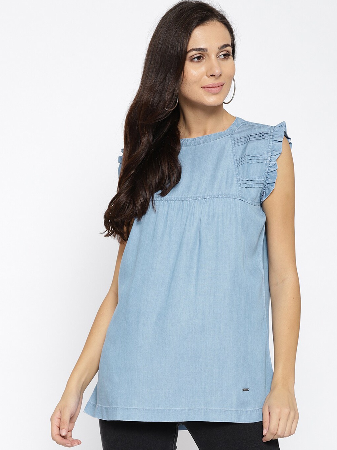 

Xpose Blue Denim Pure Cotton Top