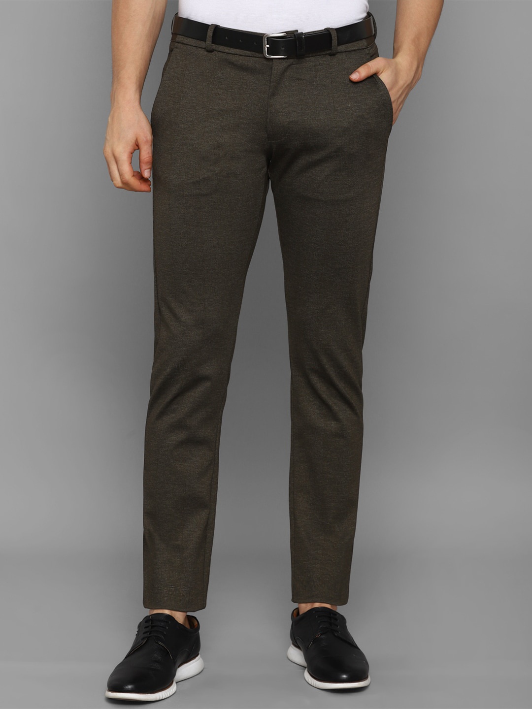 

Allen Solly Men Brown Slim Fit Trousers