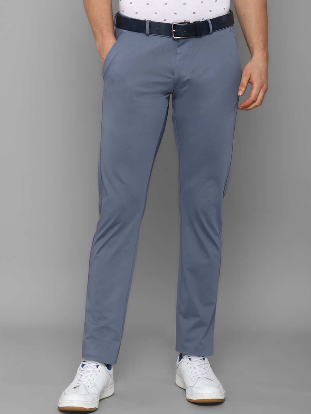 

Allen Solly Men Blue Slim Fit Casual Mid-Rise Trousers