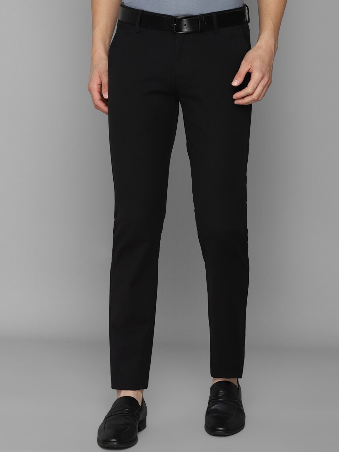 

Allen Solly Men Black Slim Fit Mid-Rise Casual Trousers