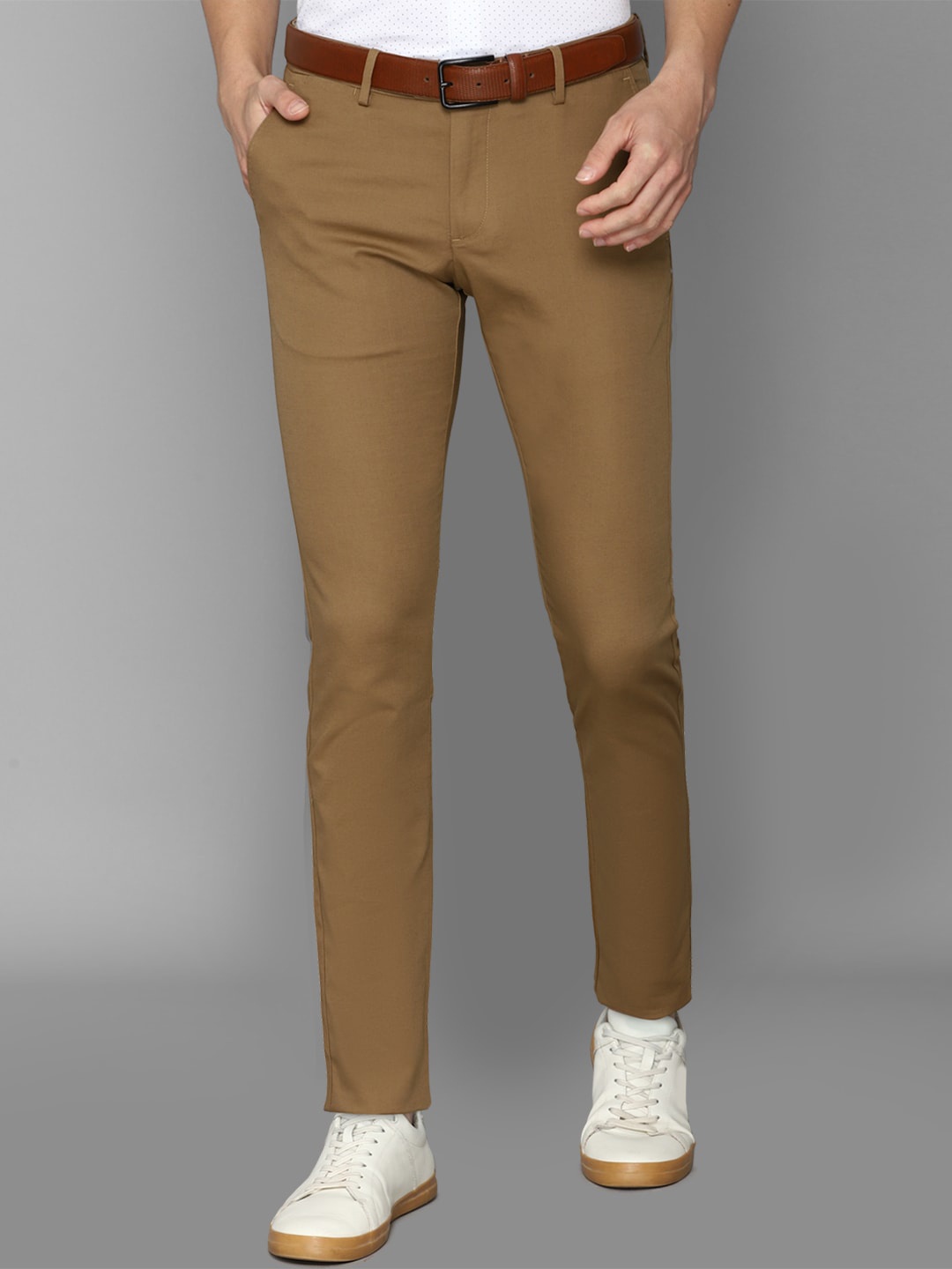 

Allen Solly Men Brown Slim Fit Trousers