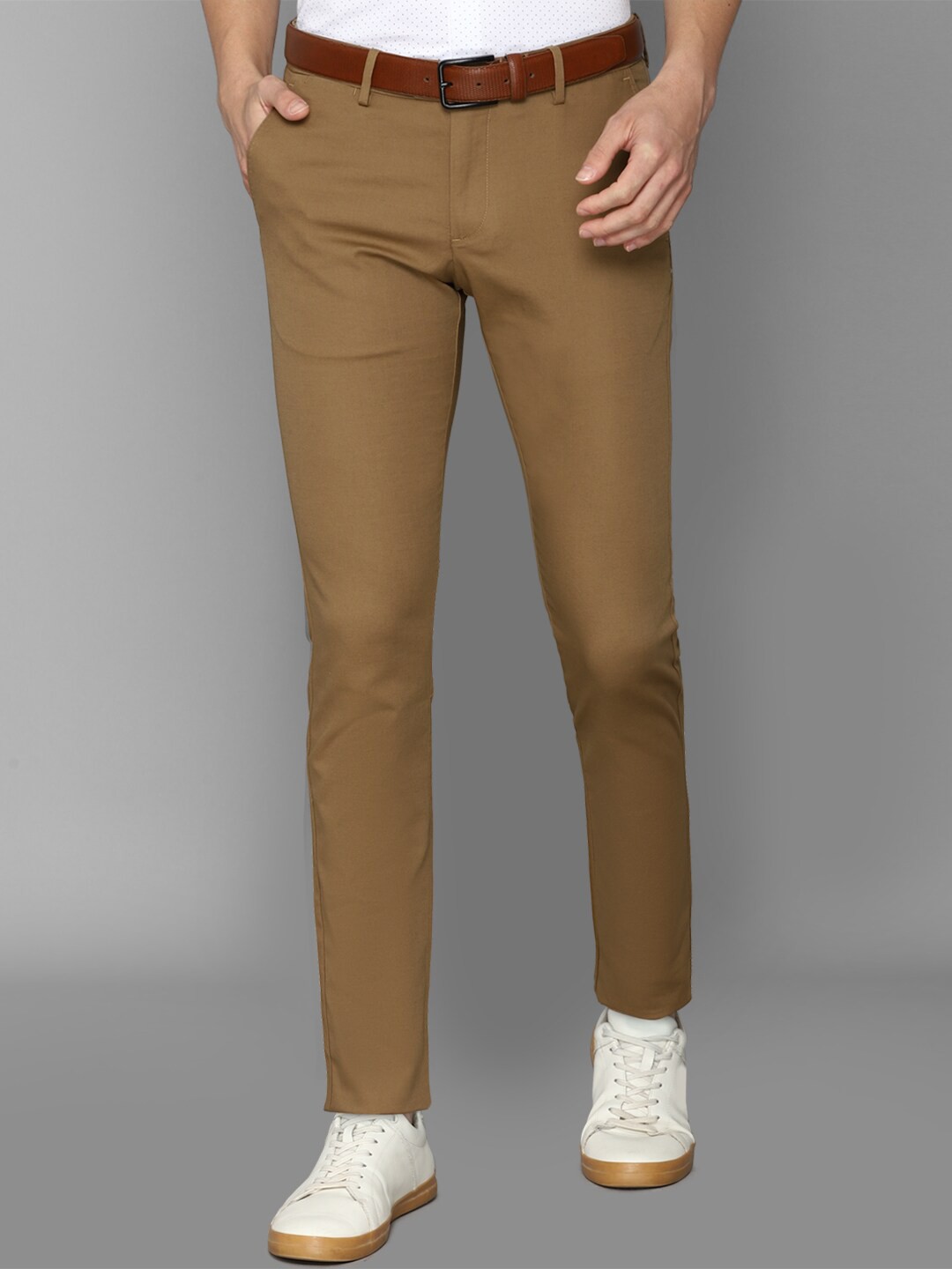 

Allen Solly Men Brown Slim Fit Trousers